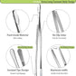 JETKONG 2 Pcs 14-Inch Food Tweezers Stainless Steel Tweezer Tongs Extra-Long Cooking Tweezers (Silver)