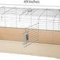 Amazon Basics Top Access Small Animal, Rabbit & Guinea Pig Cage, Ferret Cage Habitat With Accessories, Jumbo, Multicolor, 48.6"L x 26.6"W x 20.6"H