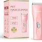 Dog Cat Home Hair Waterproof Clipper Portable Electric USB Rechargeable Pet Grooming Tools Low Noise Shaver Cordless Trimmer for Small and Large Pets