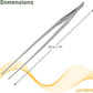 1PC Straight Aquarium Tweezers, 15" Long Tweezers for Terrarium, Stainless Steel Aquascape Tool for Planting Aquarium Plants, and Aquarium Maintenance