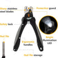 LED Dog Nail Clippers with Light, Trimmers with Protective Guard, Quick Sensor, Safety Lock and Nail File - Suitable for Large and Small Dogs & Cats (Grey, LED)