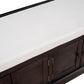 Shoe Storage Bench with 4 Doors and Adjustable Shelves, Shoe Bench with Removable Cushion for Living Room Entryway 42.7" L * 16" W * 17.4" H Espresso
