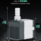 Pawfly 210 GPH Fountain Pump, 15 W Submersible Water Pump with 5.2 ft. High Lift and 4 Nozzles, Quiet Water Fountain Pump for Aquarium Fish Tank Waterfall Pond & Hydroponics