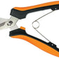 Fiskars Curved Micro-Tip Pruning Snips - 6" Garden Shears with Sheath and SoftGrip Handle - Yard and Garden Tools - Orange/Black