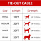 Dog tie Out Cable, 10/20/25/30/50/70/100 feet, Suitable for Dogs up to 350 pounds, Dog Cable with Swivel Buckle, Lightweight, Non-Winding, for Outdoor Camping, Yard Dog Cable (Red, 30FT)