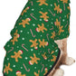 Green Christmas Gingerbread Men Candies Hoodie,Christmas Cosplay Dog Clothes with Pocket and Hat Winter Clothes Sweaters X-Small