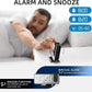 Projection Alarm Clock for Bedrooms Ceiling, Digital Clock Radio with USB Charger Port, Temperature & Humidity Display, 7.3” Large LED Display,12/24H,Snooze,Dual Loud Clock- 4 Dimmer