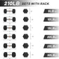 RitFit 5-650 LBS PVC Encased Hex Dumbbell Sets with Optional Rack for Home Gym, Hand weight with Chrome Handle for Strength Training, Workouts