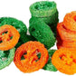 15 Pcs Fruit Flavored Loofah Slices Rabbit Chew Toys Guinea Pig Chew Toys Small Pet Chews Bunny Toys for Teeth Rabbit Toys