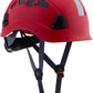 LOHASPRO Hard Hats Construction Safety Helmet ANSI Z89.1 Approved OSHA Hardhat, Vented Men Worker Red Hard Hat with Chin Strap Tree Climbing Rescue Arborist Helmet (P6 Red)