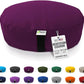 Bean Products Zafu Meditation Pillows for Sitting on Floor, Yoga Cushion, Cotton/Buckwheat Fill Yoga Pillow, Zafu Meditation Cushion, Zen Kneeling Prayer Pad- Made in USA - 14"x18" Oval - Burgundy