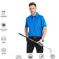 Men's Golf Polo Shirts Short Sleeve Striped Performance Moisture Wicking Dry Fit Golf Shirts for Men