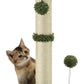 MECOOL Cat Scratching Post Premium Basics Kitten Scratcher Sisal Scratch Posts with Hanging Ball 22in for Kittens or Smaller Cats, Cactus Green