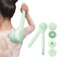 Electric Body Brush Back Scrubber for Shower, Waterproof Long Dual Handle Power Body Scrubber with 3 Heads, Rechargeable Bath Brush & 2 Speeds, for Cleansing, Exfoliating and Massaging Skin