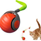 Interactive Cat Toys for Indoor Cats, Rechargeable Moving Cat Ball with Feather Tail, 2 Speeds Automatic Kitten Toys for Bored Indoor Cats,Motion Activated Rolling Ball Toys (Orange)