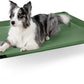 Cooling Elevated Dog Bed for Extra Large Dogs with Non-Slip Floor Protectors & Breathable Mesh, XL Raised Indoor & Outdoor Dog Cot Hammock, 54" L x 35.5" W x 8" Th, X-Large, Green