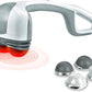 Homedics Back Massager - Heated Automatic Percussion Back, Body and Neck Massager with Dual Pivoting Heads, Interchangeable Nodes, for Shoulders, Legs and Feet, White
