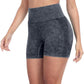 CHRLEISURE Women's 4 Packs Workout Gym Shorts, High Waisted Butt Lifting Scrunch Butt Seamless Booty Shorts