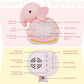 Alarm Clock for Kids with Night Light, Sleep Training Clock Time to Wake Clock, Rechargeable Silicone Light for Bedroom, Perfect Sleep Companion for Boys Girls, Pink Elephant