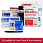 First Aid Only 91137 Critical Essentials Bleeding Control Kit for Chest, Limb & Torso Wounds, 10 Pieces