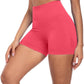 CHRLEISURE Women's 4 Packs Workout Gym Shorts, High Waisted Butt Lifting Scrunch Butt Seamless Booty Shorts