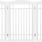 Spirich Freestanding Wire Pet Gate for Dogs, Tall Dog Gate for The Houes, Doorway, Stairs, Pet Puppy Safety Gate with Sliver Wire 60 Inches Extra Wide, 30 Inches Tall, 3 Panels, White