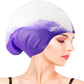 Swim Cap Long Hair,Silicone Swimming Caps with 3D Ear Cover,Waterproof Adult Swim Hats Bathing Caps for Women Men,Keep Your Hair Dry
