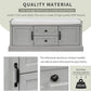 Shoe Storage Bench with 2 Drawers and 2 Cabinets, Pine Wood Shoe Bench with Removable Cushion for Living Room, Entryway 42.5" L x 15.9" W x 17.5" H (Gray Wash)