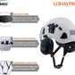 LOHASPRO Arborist Forestry Helmet Safety Hard Hat with Visor and Ear Muffs for Tree Service Logging Cutting Wood Chainsaw Helmet Garden Work Trimming Mowing(P91 White+Clear Visor+Earmuff)