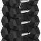PAPABABE Hex Dumbbell Set, 45-135 lb Rubber Encased Home Gym Dumbbells, Weights Dumbbells Set for Women & Men, Hand Weight with Anti-Slip Grip