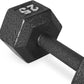 WF Athletic Supply Cast Iron Solid Hexagon Gray/Black Dumbbells, Strength Training Free Weights Set of 2 for Women and Men, Hand Weights Sold by Pairs, Multi-Select Size Options Available