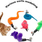 Cat Worm Toy Refills, 15 Pieces Cat Wand Attachments Worms Toy for Indoor Cats