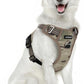Funfox Dog Harness No Pull, Adjustable Pet Vest Harness, Super Soft Material with Vertical Handle Easy Control, Reflective Night Walking, 2 Leash Clips for XLarge Dogs, Camo Brown, XL