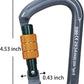 SOB Auto Locking Climbing Carabiner Clips,Heavy Duty Asymmetrical Carabiner Connector Used for Rappelling Gear Rescue Outdoor Projects Dog Leash