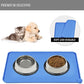 Waterproof Pet Feeding Mat with High Raised Edges, Heavier and Thicker Placemats for Cat Dog Water Bowl with BPA Free, Dogs Cats Food Mats for Messy Drinkers to Prevent Spill and Protect Floors