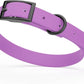 Dogline Biothane Waterproof Dog Collar Strong Coated Nylon Webbing with Black Hardware Odor- Proof for Easy Care Easy to Clean High Performance Fits Small Medium or Large Dogs, Amethyst Purple
