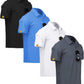 ZITY 4 Pack Mens Polo Shirt Short Sleeve Sports Golf Tennis T-Shirt Athletic Collared Tactical Shirts