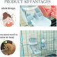 kathson Rabbit Water Bottle, 17oz Hanging Water Fountain Automatic Dispenser No Leak WaterFeeder for Bunny Chinchilla Guinea Pig Hedgehog Ferret, Blue