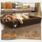 Large Dog Bed Orthopedic Washable - Extra Large XXXLarge Dogs, Orthopedic Coffee Jumbo Dog Bed with Waterproof Cover and Removable Egg Foam, Couch Bed Bolster