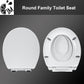 Round Toilet Seat with Toddler Seat Built In, 3X Slow Close FOR BOTH TODDLER & ADULT Seats, Potty Training Toilet Seat, No Wiggle and Easy to Install, Detachable Toddler Seat for Longterm Usage, White