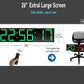 26'' Extra Large Home Gym Timer Clock, Programable Workout Interval Timer, Digital Wall Clock, with 7-Color Night Light, 8 Alarm Clocks, Calendar/Temperature, Countdown & Stopwatch (Green)