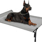 Veehoo XL Outdoor Elevated Dog Bed, Raised Dog Cot for Extra Large Dogs, Cooling Washable Waterproof Pet Hammock Beds with Slope Headrest, Breathable Mesh and Sturdy Frame, X-Large, Grey, CWC2204