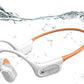 Bone Conduction Bluetooth Headphones-SurfAudio, IP68 Waterproof Swimming Headphones with 32GB MP3 Player, Lightweight Open Ear Design for Swimming/Surfing/Marathon/Cycling((Beige Orange)