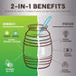 Salud 2-in-1 Energy Drink Powder + Focus, Cucumber Lime, Organic Caffeine, B6 + B12, Theanine, Clean Energy Drink Packets, Agua Fresca Mix, Non-GMO, Gluten Free, Vegan, 1g of Sugar, (15 Servings)
