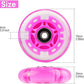 8pcs Inline Skate Wheels Led Light-Up Wheels 64/70/72/76/80mm w/Bushings 85-88A for Kids and Youth Beginners Children's Inline Skates Indoor/Outdoor Use (Pink, 76mm)