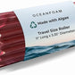 Oceanfoam Ripple Travel Foam Roller (11" x 3.35") Firm Mini Foam Roller for Physical Therapy, Deep Tissue Massage, Back Pain - High Density, Wave Textured - Yoga (Maroon, Blush & Hot Pink Marbled)