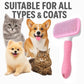 Namylya Cat Brush for Shedding & Grooming – Slicker Brush for Dogs and Cats with Long Hair – Removes Tangles, Mats & Loose Fur