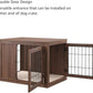 unipaws 30 Inch Furniture Style Dog Crate, Indoor Aesthetic Puppy Kennel with Door, Modern Decorative Wood Wire Pet House Dog Cage, Pretty Cute End Side Table Nightstand, Walnut