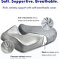C CUSHION LAB Patented Pressure Relief Seat Cushion for Long Sitting Hours on Office/Home Chair, Car, Wheelchair - Extra-Dense Memory Foam for Hip, Tailbone, Coccyx, Sciatica - Light Grey