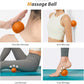 5 in 1 Foam Roller Set for Deep Tissue Muscle Massage, Trigger Point Fitness Exercise Foam Roller, Massage Roller, Massage Ball, Stretching Strap, for Whole Body(Orange-Black)